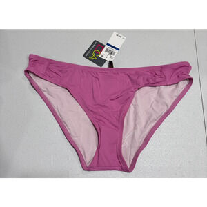 BCA By Rebecca Virtue Bikini Bottom Womens XL Pink Shirred Effect Swimwear Pool